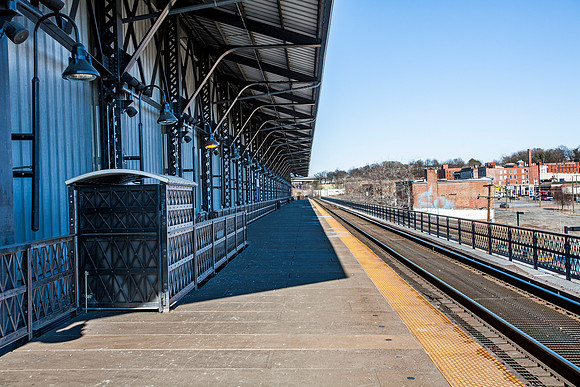 Empty Train Platform and Tracks