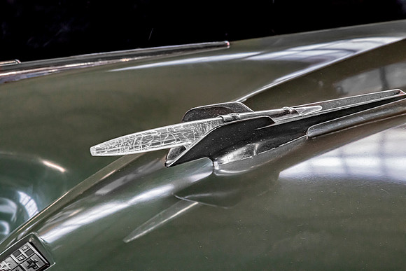 Vintage Car Hood Ornament Close-Up