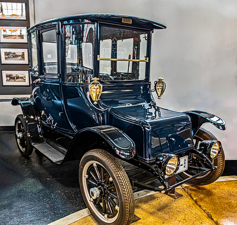 Vintage Electric Automobile on Display