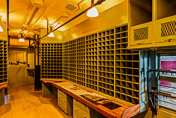 Vintage Railway Post Office Interior