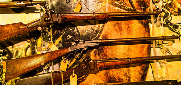 Vintage Rifles Displayed in Collection