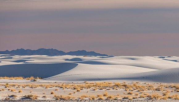 White Gypsum Sand Dunes Landscape