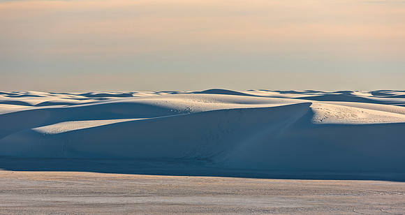 Desert Sand Dunes with Sunlight and Shadows