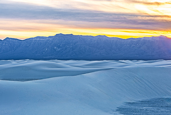 White Sands National Park Gypsum Dunes at Sunset