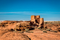 Ancient Stone Structures in Red Rock Desert