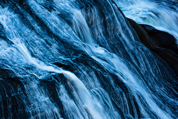 Cascading Water Over Rocks