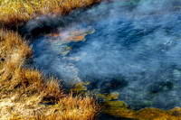 Steaming Hot Spring with Mineral Deposits