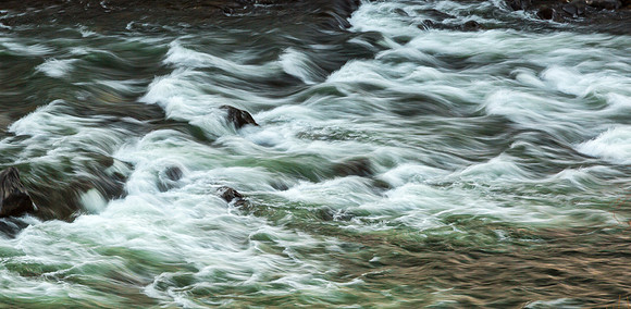 Rushing River Water Over Rocks