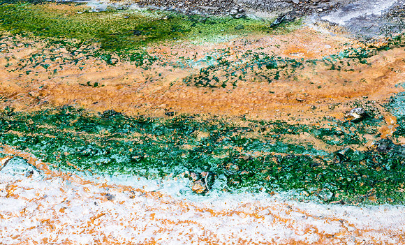 Colorful Mineral Deposits in Hot Spring