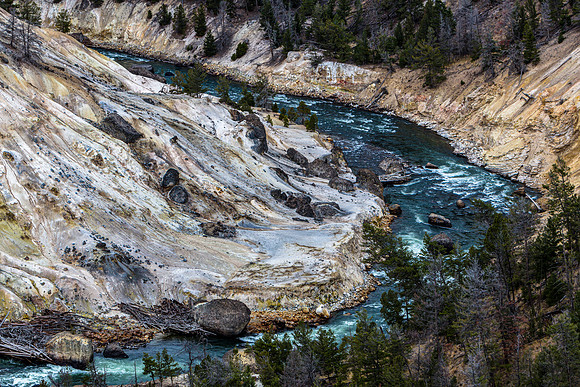 River flowing through a rocky canyon