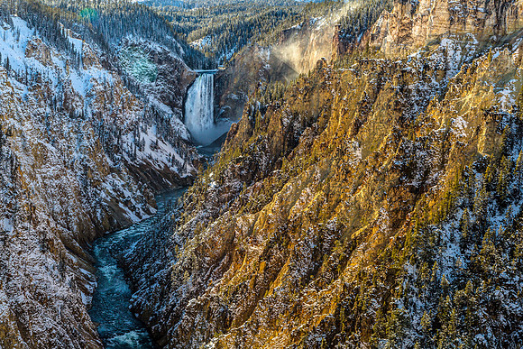 Grand Canyon of the Yellowstone in Winter