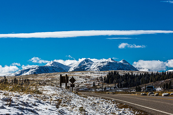 Snowy Mountains and Road