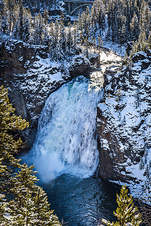 Lower Falls and Canyon in Winter
