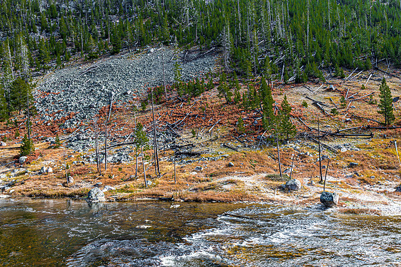 River Flowing Through Rocky Valley