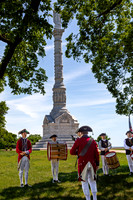 Reenactors with Drums at Monument
