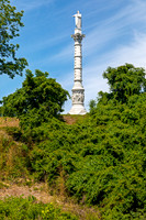 Columbus Monument Amidst Greenery