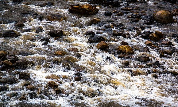 Rushing Water Over Rocks