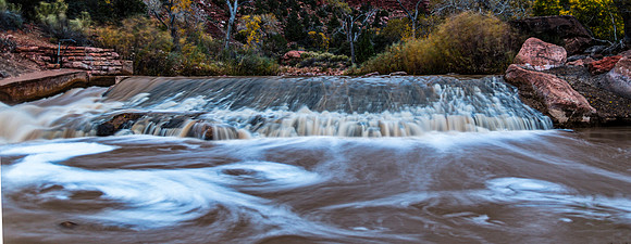Riverside Waterfall Cascade
