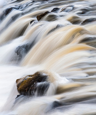 Cascading Water Over Rocks
