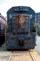 Weathered B&O Train Engine 7402