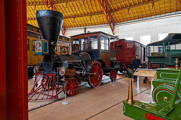Pioneer Steam Locomotive in Museum