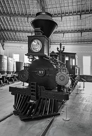 Vintage Steam Locomotive Display