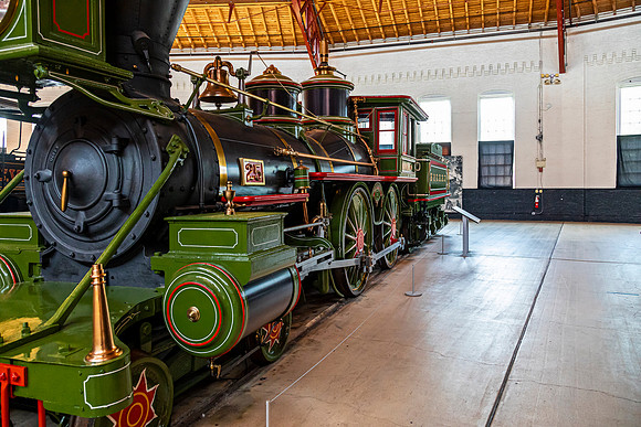 Vintage Steam Locomotive Display
