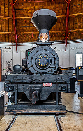 Old Black Steam Locomotive
