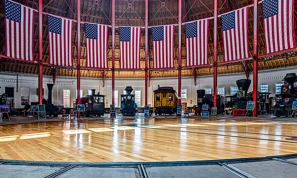 Historic Train Museum Exhibit