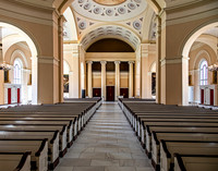 Church Interior with Pews