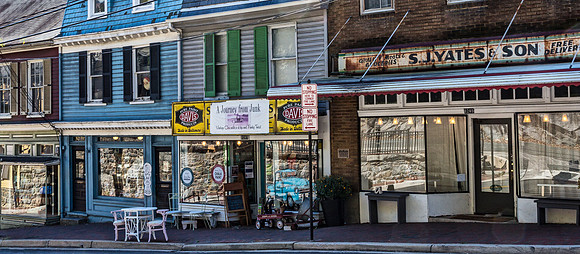 Charming Old Town Street Shops