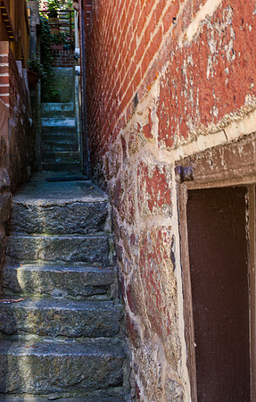 Narrow Alleyway Stone Stairs