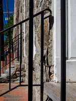 Stone Wall and Metal Railing