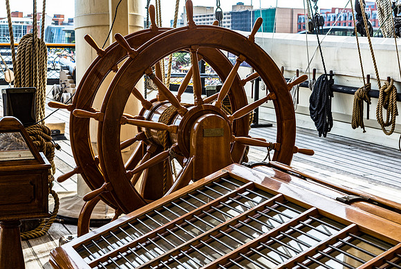Historic Ship's Wheel in Baltimore