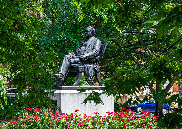 Bronze Statue in Park
