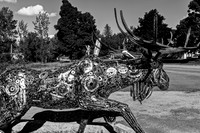 Metal Moose Sculpture