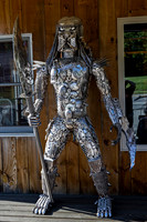 Recycled Metal Predator Sculpture