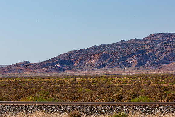 Arid Landscape with Mountains