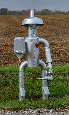 Tin Man Sculpture by Road