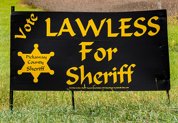 Vote Lawless For Sheriff Sign
