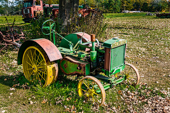 Vintage John Deere Tractor in Field