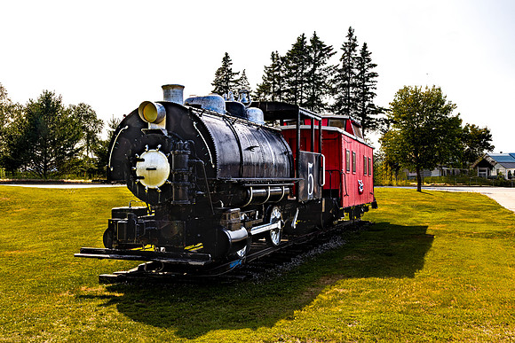 Vintage Steam Locomotive Display