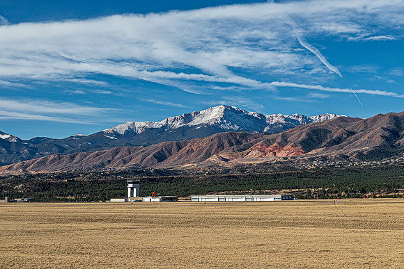 Pikes Peak from Colorado Springs Airport